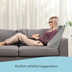 SWANEW Lesekissen Keilkissen Dreieck Rückenkissen Multifunktional Nackenrolle für Bett Sofa Büro