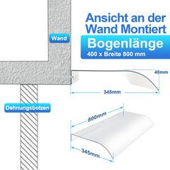 Vordach für Haustür 40x80cm