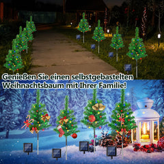 SWANEW LED Solar Weihnachtsbaum 4 PCS Solar Baum Lichter Wasserdicht Farbe Outdoor Weihnachtsbaum Dekorative Lichter Gartenleuchten Weihnachtsdeko für Weihnachten