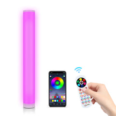 SWANEW LED RGB Stehlampe Dimmbar, LED Lichtsäule Höhe ca. 104cm, Standleuchte Smart Stehleuchte mit APP Steuerung [Energieklasse F]