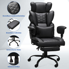 SWANEW Bürostuhl Chefsessel, Gaming Stuhl, Ergonomischer Schreibtischstuhl mit Lendenkissen