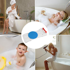 SWANEW Badewannenbrett mit Griff und Seifenablage 69x28cm Einstellbar 41-62cm, Badewannensitz Erwachsene Senioren, Sitzbrett für Badewanne Duschbrett max 150KG Badebrett
