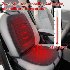 SWANEW Heizkissen Auto Sitzheizung 12V, beheizbare Sitzpolster und Lehne für PKWs, 2 Heizstufen