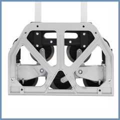 SWANEW Treppensteiger sackkarre klappbar, bis 75kg, Transportkarre extra Langer Teleskopgriff 100 cm, Aluminium treppensackkarre