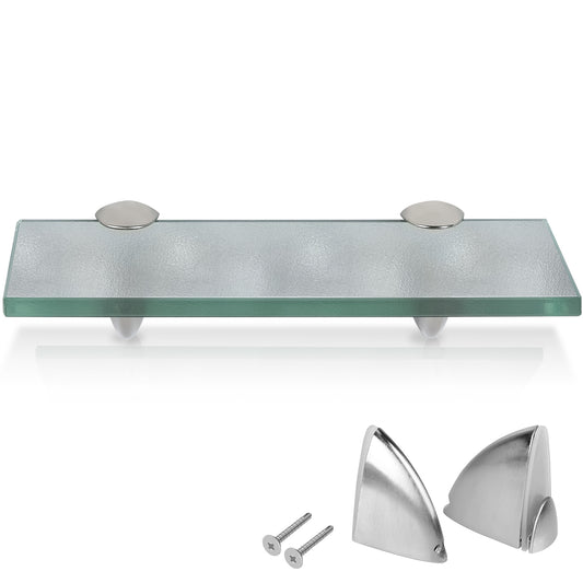 SWANEW Glasablage, Glasregal, Wandregal, 20-60cm Badregal, Mattglas/Klarglas