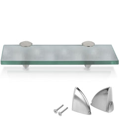 SWANEW Glasablage, Glasregal, Wandregal, 20-60cm Badregal, Mattglas/Klarglas