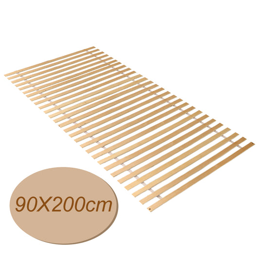 SWANEW Rolllattenrost 90×200 cm – Lattenrost aus Pappelholz mit 28 Latten, stabiler Rollrost Bettrost bis 150 kg für Einzelbett & Gästebett