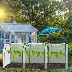 SWANEW Foliengewächshaus Frühbeet Transparent PVC, Gemüse Tomatenhaus Gewächhäuser mit Reißverschluss 270 × 90 × 90cm