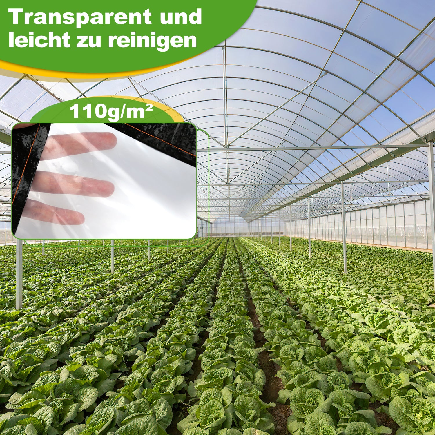 SWANEW Abdeckplane Wasserdicht, Transparente Plane mit ösen und Seil, Gartenplane,  für Terrasse Gewächshaus
