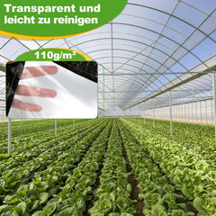 SWANEW Abdeckplane Wasserdicht, Transparente Plane mit ösen und Seil, Gartenplane,  für Terrasse Gewächshaus