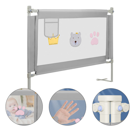 SWANEW Bettgitter Rausfallschutz Höhenverstellbar 70-98cm, Kinderbettschutzgitter Kinderbettgitter für Kinder & Elternbetten