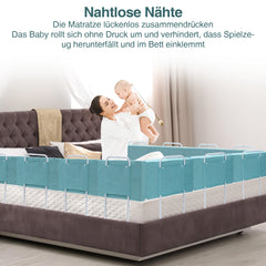 SWANEW Bettgitter für Kinder 50/60cm, Baby Bettschutzgitter 5-Loch Höhenverstellbar 40-60 cm, Kinderbettgitter für Matratzen 5-30 cm
