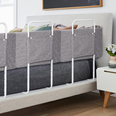 SWANEW Bettgitter für Kinder 50/60cm, Baby Bettschutzgitter 5-Loch Höhenverstellbar 40-60 cm, Kinderbettgitter für Matratzen 5-30 cm