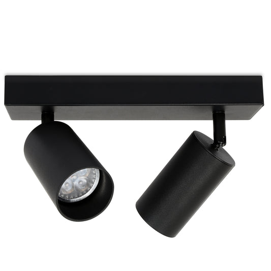 SWANEW Deckenstrahler GU10 4W, Drehbar 350° Deckenleuchte Strahler, Warmweiß 1/2/3-flammig Deckenspot, Wandstrahler, Deckenlampe