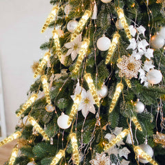 SWANEW Eiszapfen lichterkette, 40LEDs Eiszapfen, Weihnachtsbeleuchtung  Innen & Außen Deko