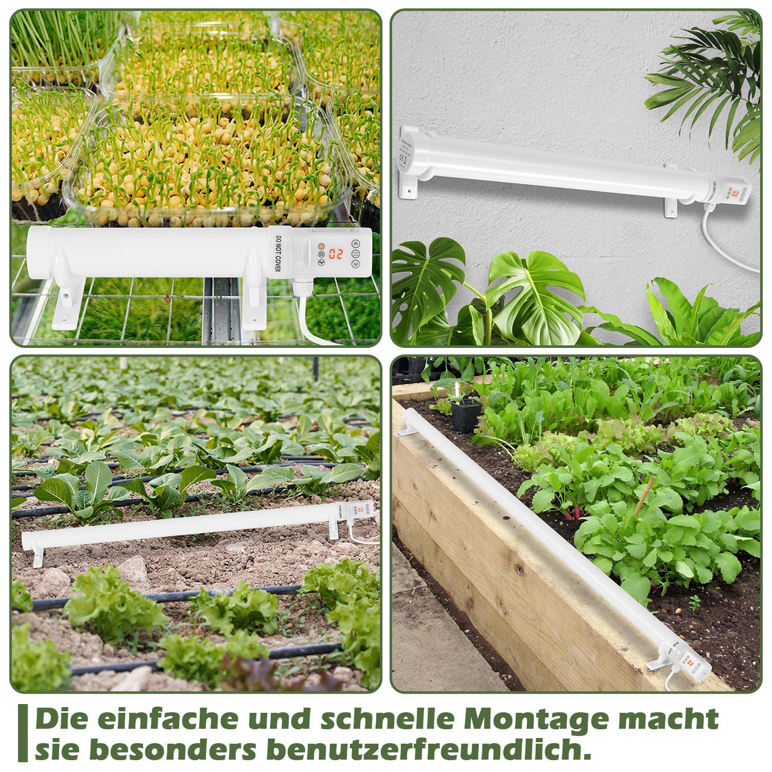 SWANEW Gewächshausheizung, Gewächshaus Heizung, Elektrische Heizung für Gewächshäuser
