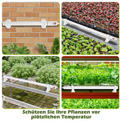 SWANEW Gewächshausheizung mit thermostat, Gewächshaus Elektrische Heizung, Frostwächter Gewächshaus mit eingebautem