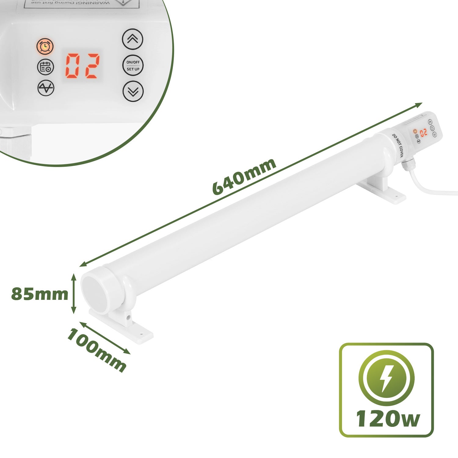 SWANEW Gewächshausheizung, Gewächshaus Heizung, Elektrische Heizung für Gewächshäuser