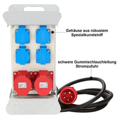 Wandverteiler, 2x CEE 16A/400V+4x 230V