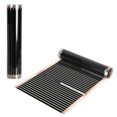 SWANEW Infrarot Heizfolie 220W/m², 1,0 m² Elektrische Fußbodenheizung, 50x200cm Heizboden