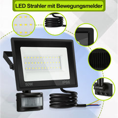 SWANEW 10-100W LED Strahler mit Bewegungsmelder, LED Fluter Kaltweiß Wandstrahler Außen IP66, Scheinwerfer,  Gartenlampe, Baustrahler SWANEW 10-100W LED Strahler mit Bewegungsmelder, LED Fluter Kaltweiß Wandstrahler Außen IP66, Scheinwerfer,  Gartenlampe, Baustrahler (kein Stecker)(kein Stecker)