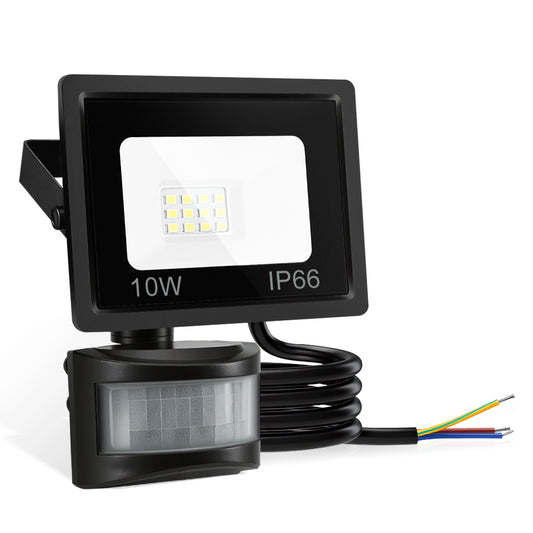 SWANEW 10-100W LED Strahler mit Bewegungsmelder, LED Fluter Kaltweiß Wandstrahler Außen IP66, Scheinwerfer,  Gartenlampe, Baustrahler (kein Stecker)