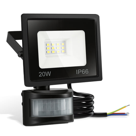SWANEW 10-100W LED Strahler mit Bewegungsmelder, LED Fluter Kaltweiß Wandstrahler Außen IP66, Scheinwerfer,  Gartenlampe, Baustrahler (kein Stecker)