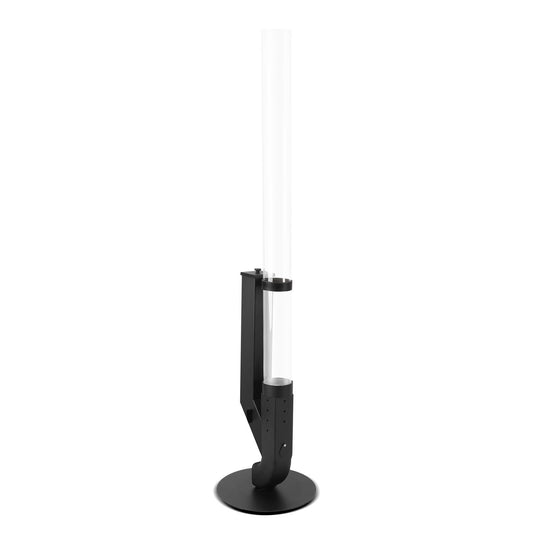 SWANEW Pelletfackel Feuerrohr, Stahl Pelletbrenner, mit 100 cm Borosilikatglas, Ambiente Feuersäule