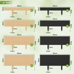 SWANEW Beeteinfassung Holz, Rollborder Beetumrandung, Flexible Rasenkante Holz
