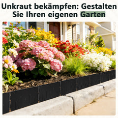 SWANEW Rasenkante Kunststoff, Beetumrandung zum Einschlagen