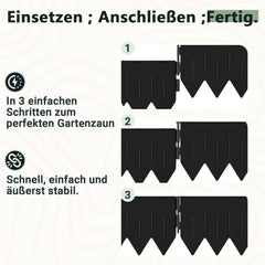 SWANEW Rasenkante Kunststoff, Beetumrandung zum Einschlagen