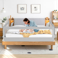 SWANEW Bettschutzgitter Kinderbett – höhenverstellbarer Rausfallschutz für Boxspringbett & Elternbett, 72–86 cm, 180° klappbar, 150/180/200 cm