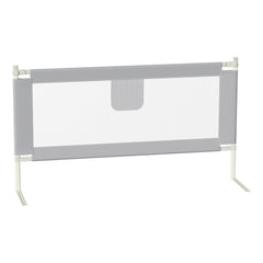 SWANEW Rausfallschutz, Bettschutzgitter höhenverstellbar 64-96 cm, Babybettgitter mit Doppelknopfschalter, Kinderbettgitter für Kleinkinder