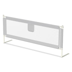 SWANEW Rausfallschutz, Bettschutzgitter höhenverstellbar 64-96 cm, Babybettgitter mit Doppelknopfschalter, Kinderbettgitter für Kleinkinder