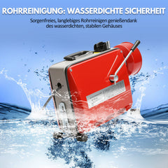 SWANEW Rohrreinigungsmaschine 500W, Elektrische Abflussreiniger mit 6 Köpfen,  Rohrreinigungsgerät, Elektrische Köpfe Für 20–120 mm Rohre