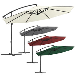 SWANEW Sonnenschirme 350/300cm, Alu Ampelschirm, Gartenschirm Sonnenschutz UV-Schutz