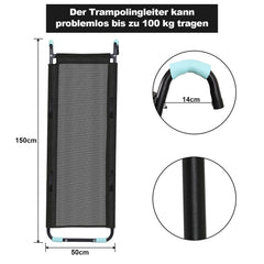 SWANEW 150 cm Trampolinenleiter, Tragkraft von 100 kg, universelles Trampolinen-Zubehör, für Garten-Trampolins