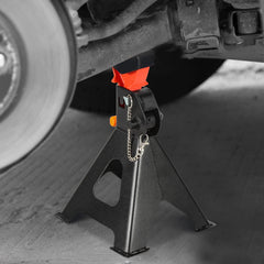 SWANEW Unterstellbock 3T Tragfähigkeit, Unterstellbock höhenverstellbar 285-430mm mit Sicherung, Auto PKW Abstellbock, Stützbock