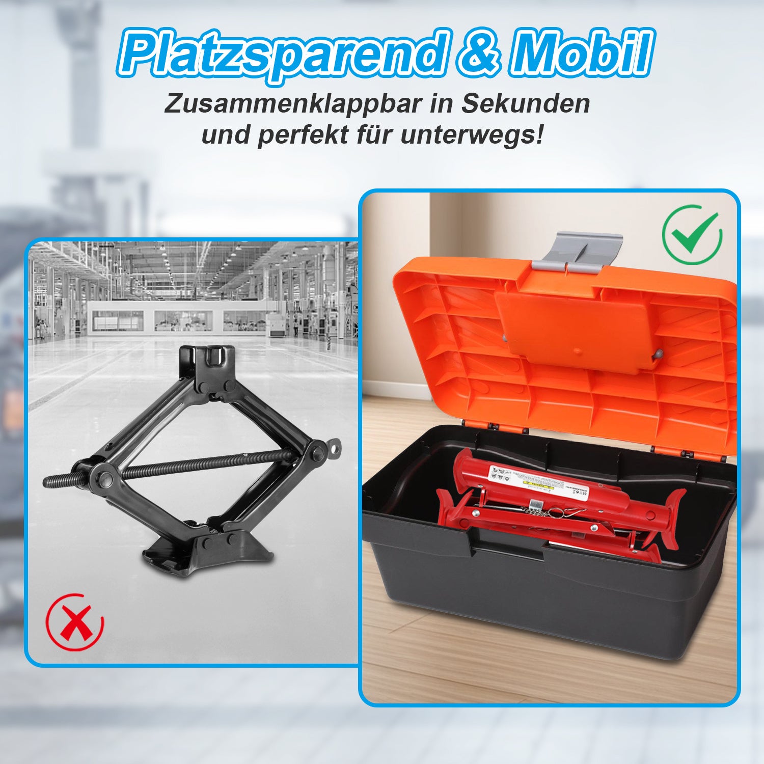 SWANEW Unterstellböcke klappbar 2T/3T, Stützbock Höhenverstellbar, Sicherheitsbügel, Stutzböcke für SUV & PKW