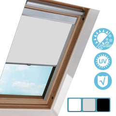SWANEW Verdunkelungsrollo für Dachfenster Rollo, Verdunklungsrollo mit Bohren, Dachfensterrollo für Dachfenster F06/M06/M08/S06/S08/206