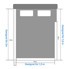 SWANEW Bettgitter Rausfallschutz 150/180/200cm , Verformbar Kinderbettgitter 5-Loch Höhenverstellbar, für Boxspringbetten und Kinderbett