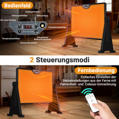 SWANEW Wärmeplatte Küken 300W, Doppelseitige Hühnerstall Heizung 30-75°C, Höhenverstellbar