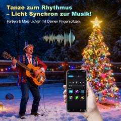 SWANEW LED Weihnachts Lichterkette, RGBIC Lichterkette, IP65, Für Innen & Außen