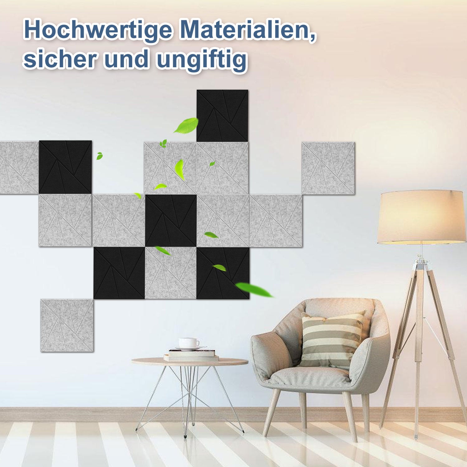 Akustikpaneele selbstklebend 30×30×0,9 cm