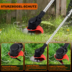 Akku Rasentrimmer mit 2 Akkus