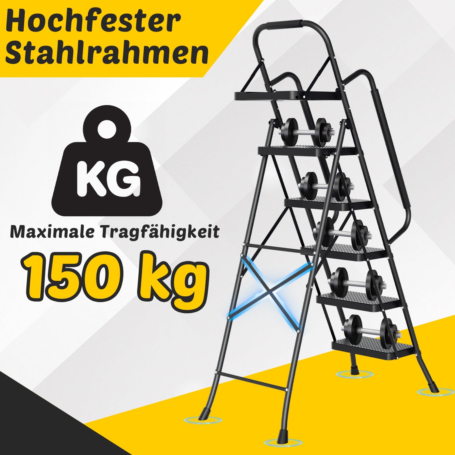 Trittleiter klappbar 4/5 Stufen