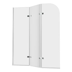 SWANEW Duschwand für Badewanne, 2/3-Teilig faltbar & drehbar Badewannenaufsatz, Duschtrennwand, 6mm ESG Sicherheitsglas Spritzwasserschutz
