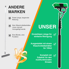 SWANEW Teleskop Waschbürste Teleskopstange 3.6/4.8m Wasserbesen ALU