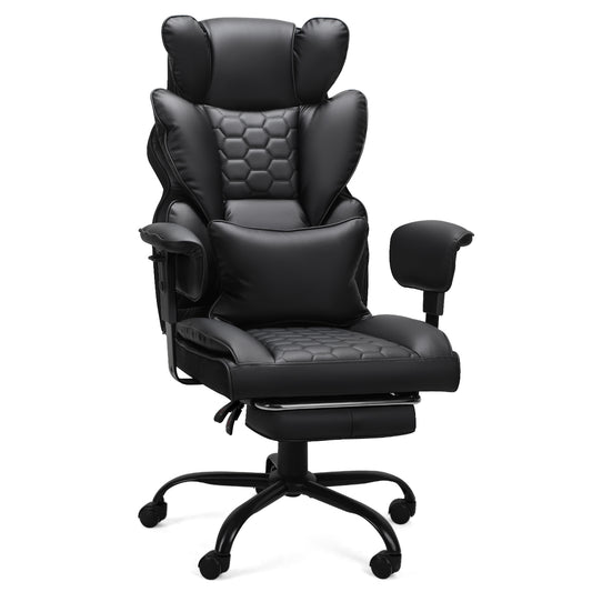 SWANEW Bürostuhl Chefsessel, Gaming Stuhl, Ergonomischer Schreibtischstuhl mit Lendenkissen