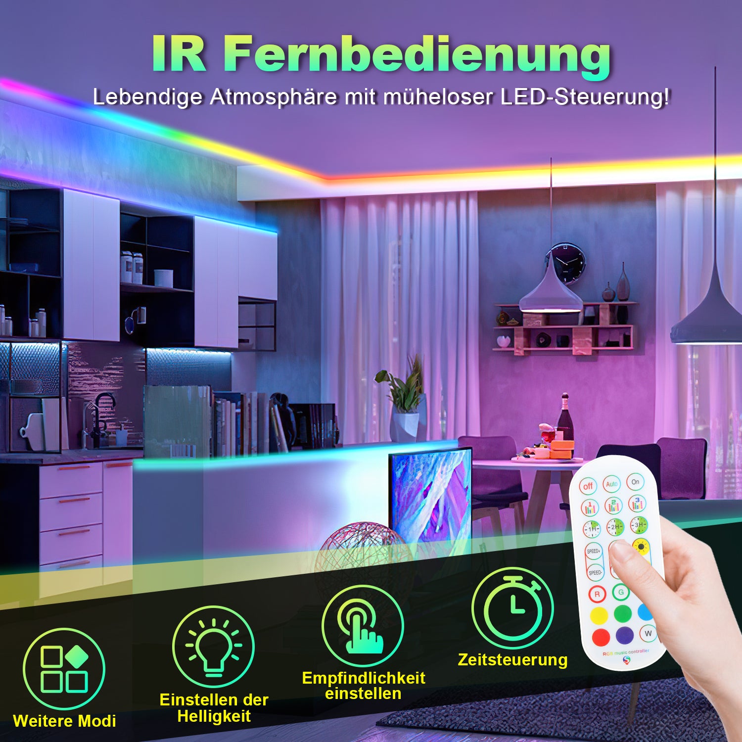 2-10M Neon LED Strip RGBIC 